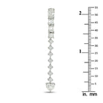 LB Exclusive 18K White Gold 3.95ct Diamond Dangle Earrings AER-18518