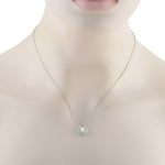 LB Exclusive 18K White Gold 0.62ct Diamond Pendant Necklace ANK-19783