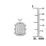 LB Exclusive 18K White Gold 0.62ct Diamond Pendant Necklace ANK-19783