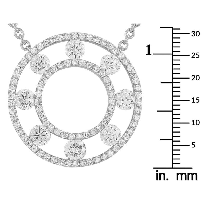 LB Exclusive 18K White Gold 1.70ct Diamond Necklace ANK-18996-1