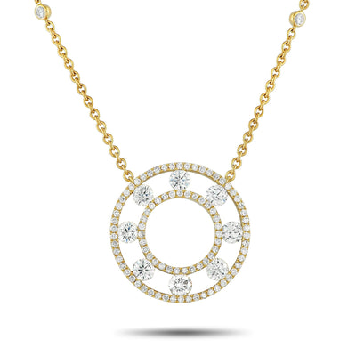 LB Exclusive 18K Yellow Gold 1.70ct Diamond Necklace ANK-18996-1-Y