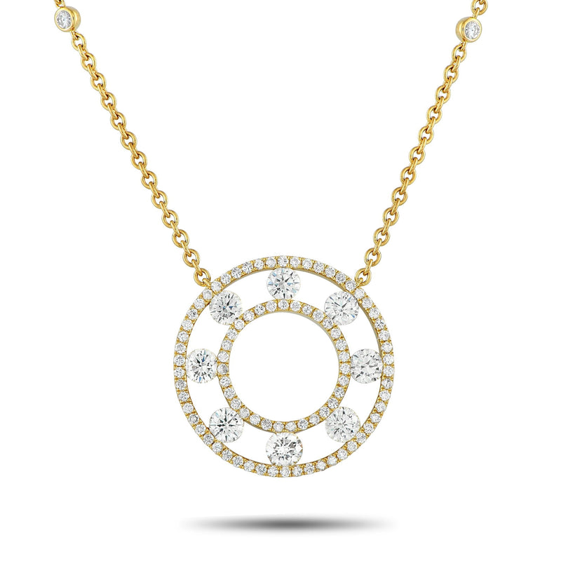LB Exclusive 18K Yellow Gold 1.70ct Diamond Necklace ANK-18996-1-Y