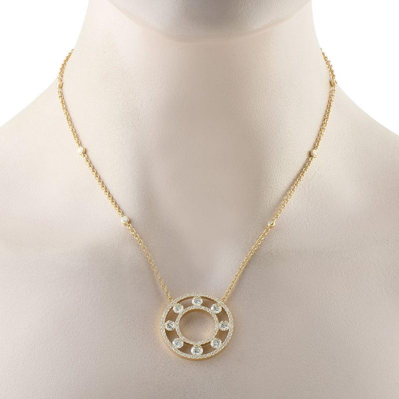 LB Exclusive 18K Yellow Gold 1.70ct Diamond Necklace ANK-18996-1-Y