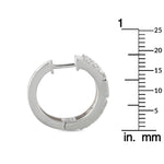 LB Exclusive 18K White Gold 1.60ct Diamond Huggie Hoop Earrings AER-20558
