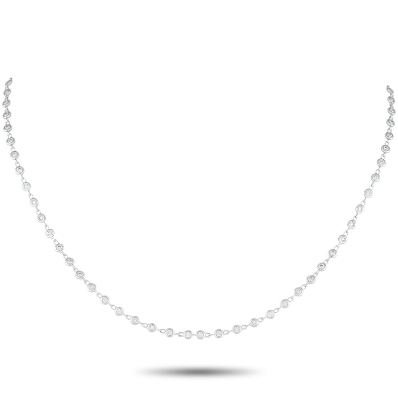 LB Exclusive 18K White Gold 1.90ct Diamond Necklace ANK-13912-16