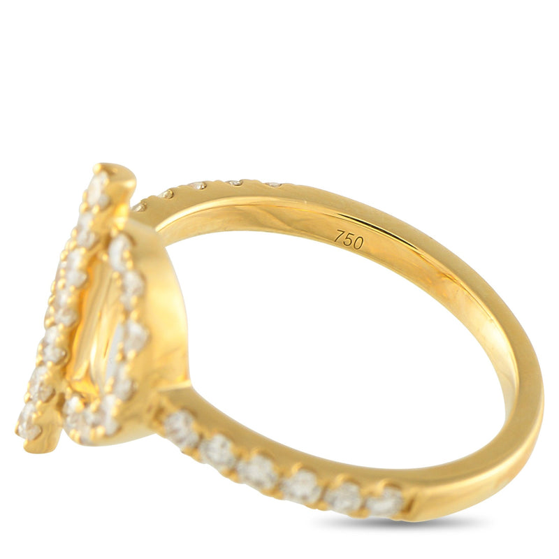 LB Exclusive 18K Yellow Gold 0.55ct Diamond Ring ALR-19020-Y