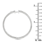 LB Exclusive 18K White Gold 4.40ct Diamond Inside-Out Hoop Earrings AER-13964-70