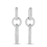 LB Exclusive 18K White Gold 3.85ct Diamond Dangle Earrings AER-19958