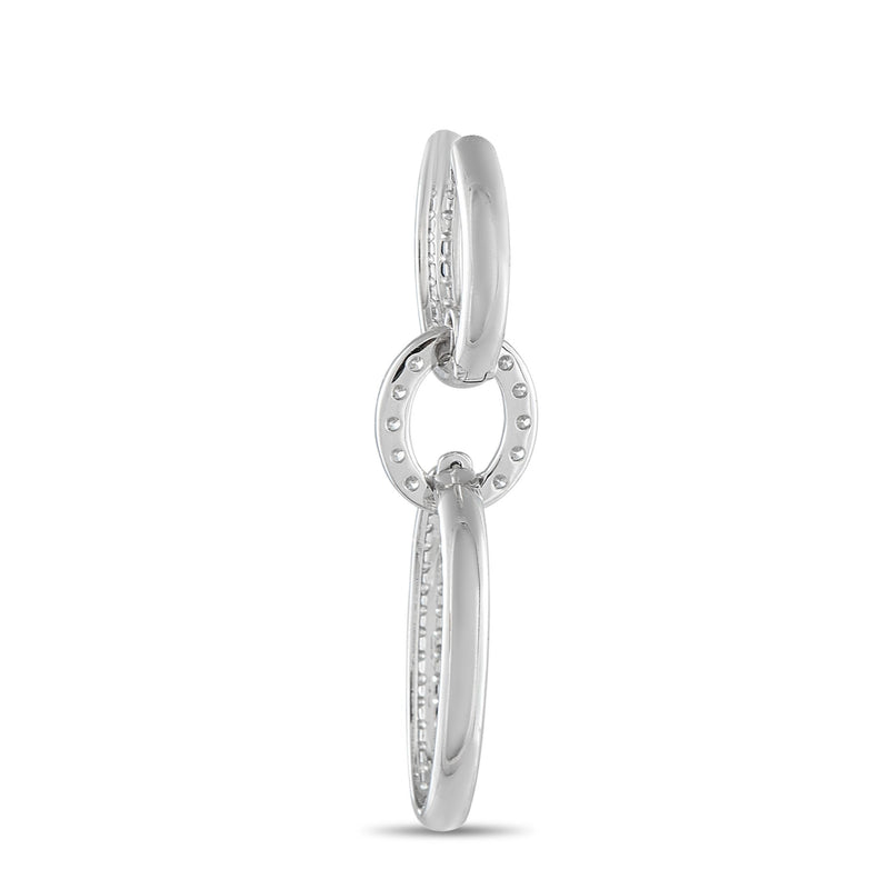 LB Exclusive 18K White Gold 3.85ct Diamond Dangle Earrings AER-19958
