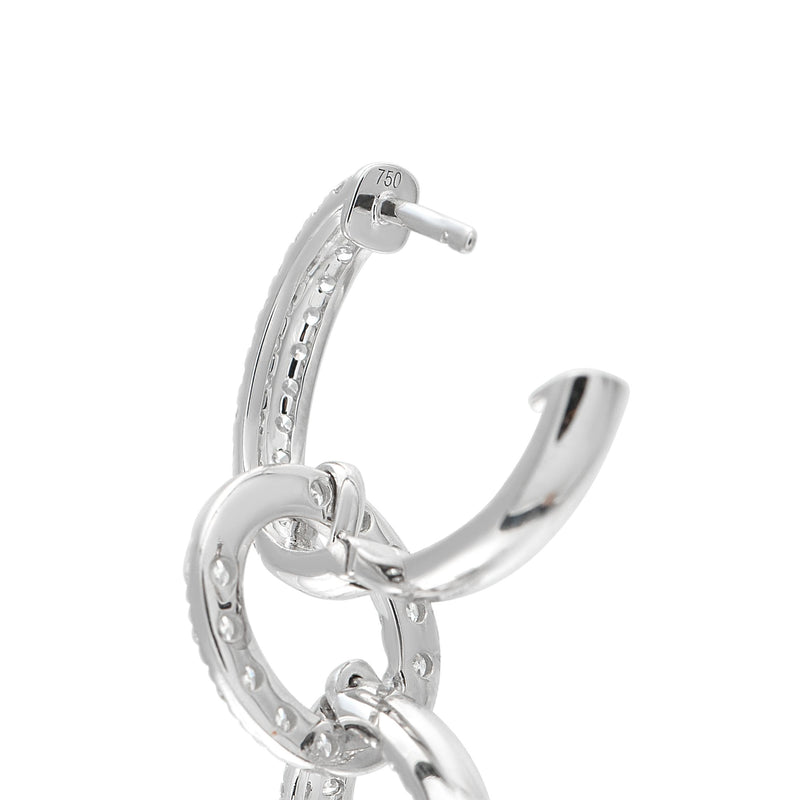 LB Exclusive 18K White Gold 3.85ct Diamond Dangle Earrings AER-19958