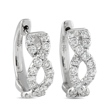 LB Exclusive 18K White Gold 0.67ct Diamond Earrings AER-10961