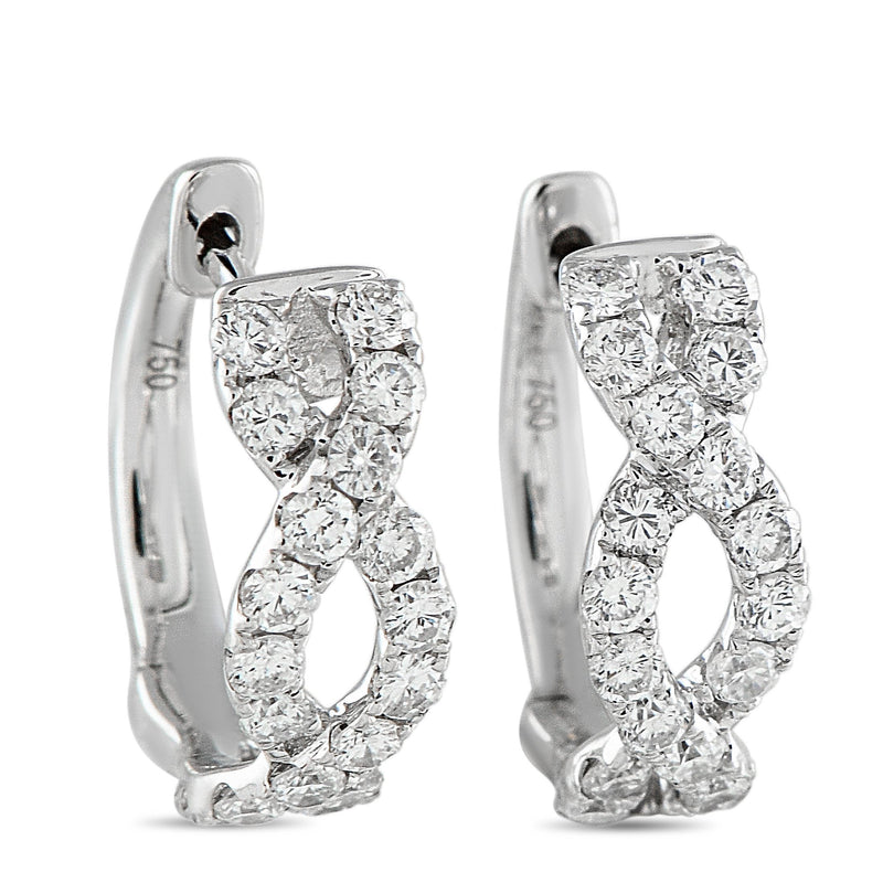 LB Exclusive 18K White Gold 0.67ct Diamond Earrings AER-10961