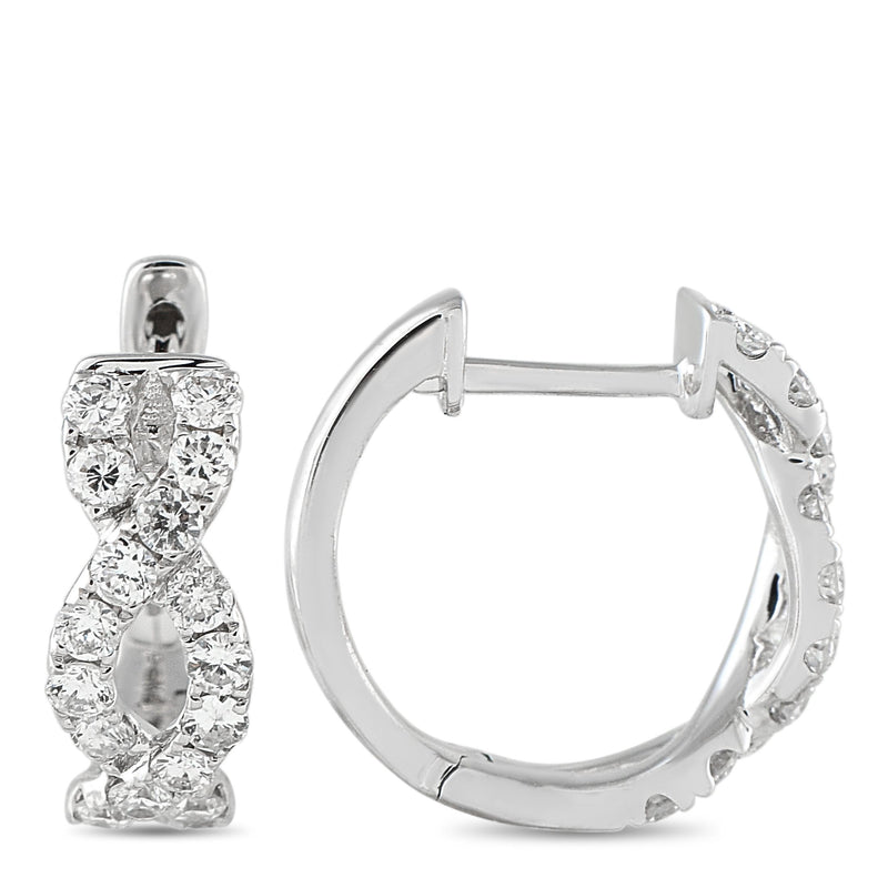 LB Exclusive 18K White Gold 0.67ct Diamond Earrings AER-10961