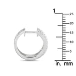 LB Exclusive 18K White Gold 1.65ct Diamond Hoop Earrings AER-20566