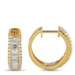 LB Exclusive 18K Yellow Gold 1.55ct Diamond Earrings AER-20567-Y