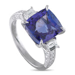 LB Exclusive Platinum 1.64ct Diamond and Tanzanite Ring  #5212