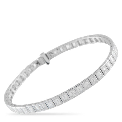 LB Exclusive 18K White Gold 7.40ct Diamond Bracelet ALB-20297-1