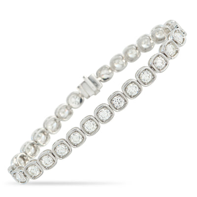LB Exclusive 18k White Gold 8.0ct Diamond Bracelet ALB-20136-2