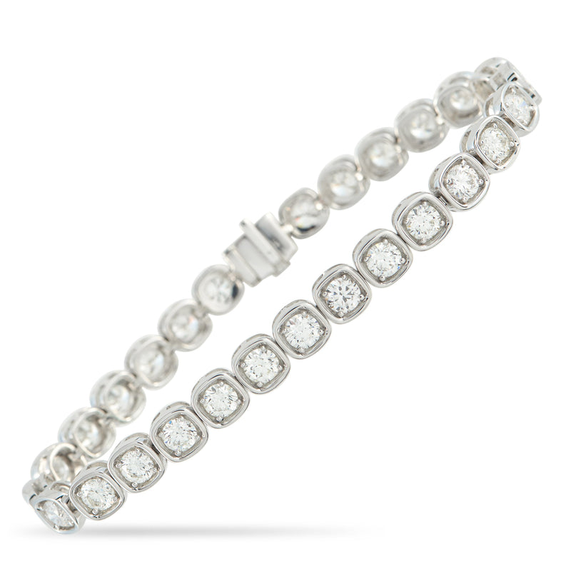LB Exclusive 18k White Gold 8.0ct Diamond Bracelet ALB-20136-2