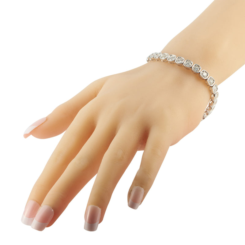 LB Exclusive 18k White Gold 8.0ct Diamond Bracelet ALB-20136-2