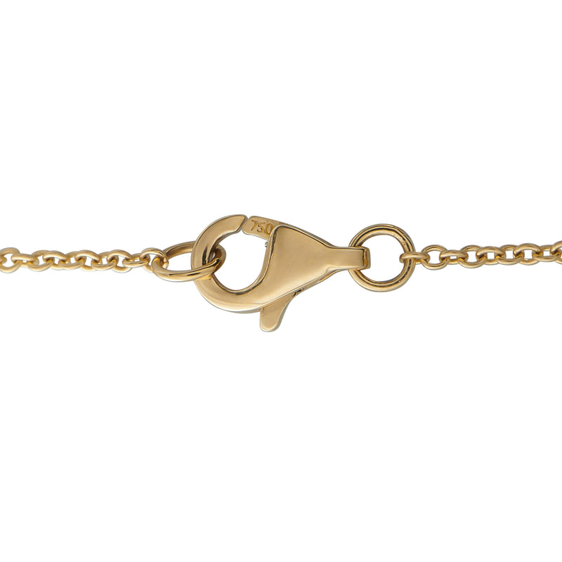 LB Exclusive 18K Yellow Gold 1.0ct Diamond Flower Necklace ANK-19121