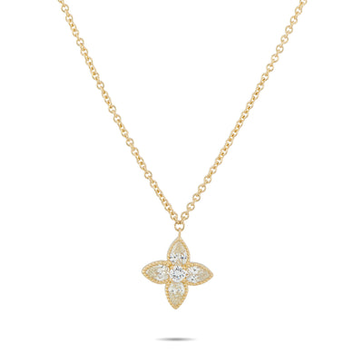 LB Exclusive 18K Yellow Gold 0.95ct Diamond Necklace ANK-20703-Y