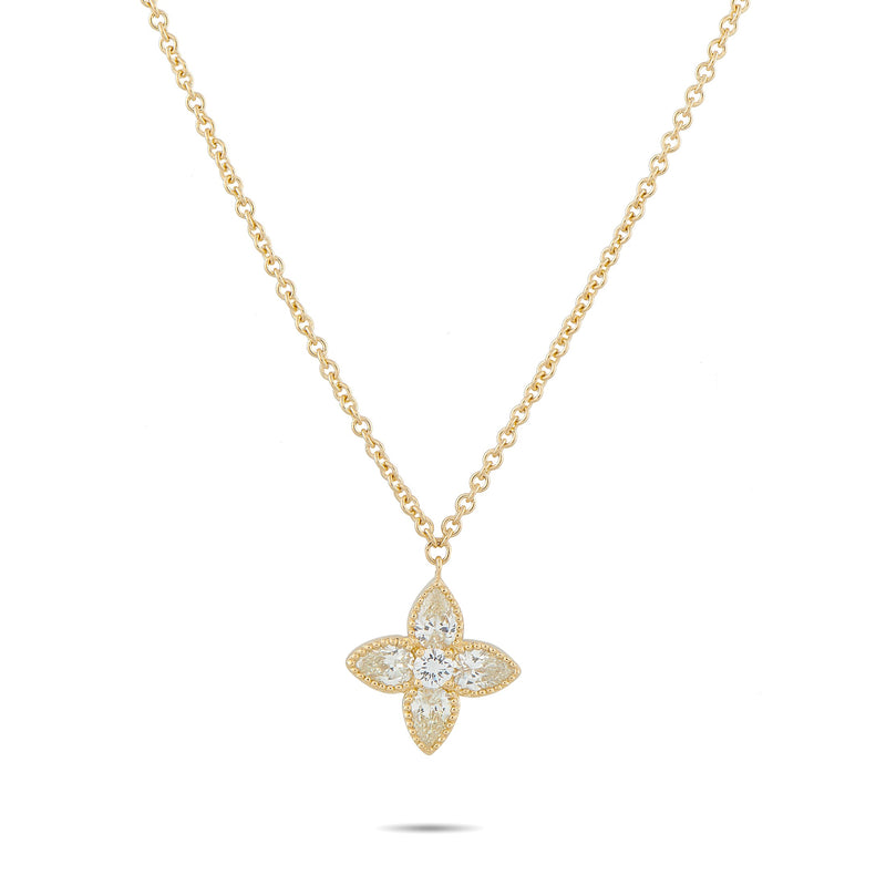 LB Exclusive 18K Yellow Gold 0.95ct Diamond Necklace ANK-20703-Y