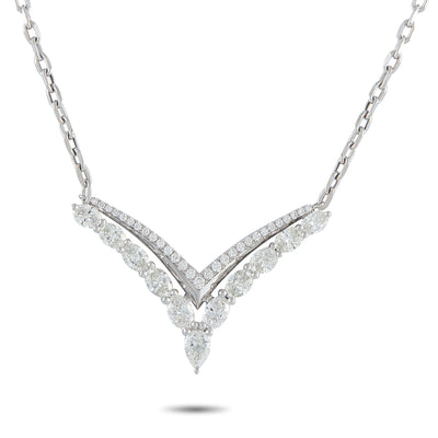 LB Exclusive 18K White Gold 2.20ct Diamond Necklace ANK-19822