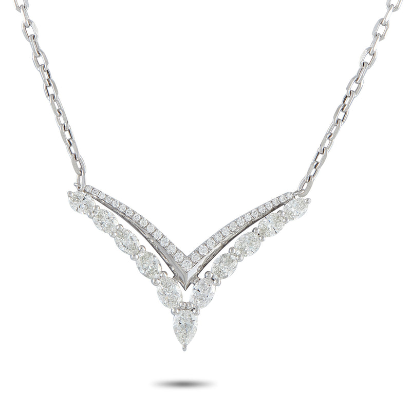 LB Exclusive 18K White Gold 2.20ct Diamond Necklace ANK-19822