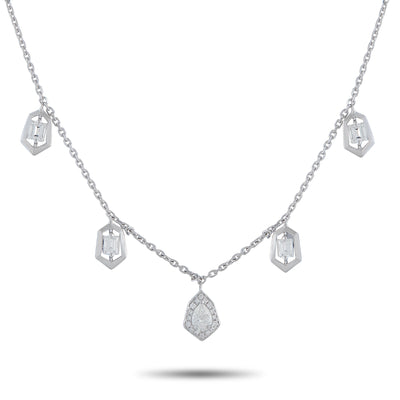 LB Exclusive 18K White Gold 1.37ct Diamond Necklace ANK-19828