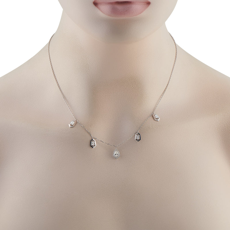 LB Exclusive 18K White Gold 1.37ct Diamond Necklace ANK-19828