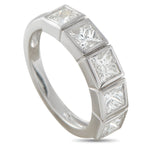 LB Exclusive 18K White Gold 1.80ct Diamond Princess-Cut 5-Stone Ring ALR-19903