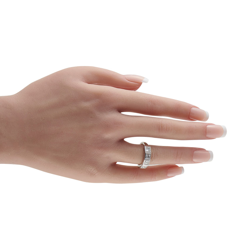 LB Exclusive 18K White Gold 1.80ct Diamond Princess-Cut 5-Stone Ring ALR-19903