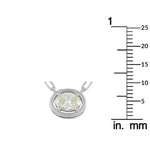 LB Exclusive 18K White Gold 0.93ct Diamond Solitaire Necklace ANK-20535