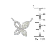 LB Exclusive 18K White Gold 1.62ct Diamond Butterfly Necklace ANK-20491