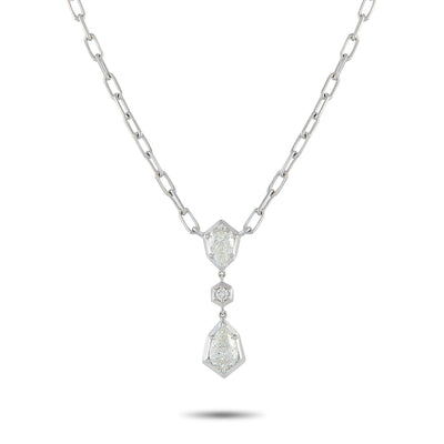 LB Exclusive 18K White Gold 1.32 ct Diamond Necklace  ANK-20016