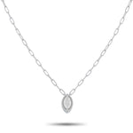 LB Exclusive 18K White Gold 0.50ct Diamond Pendant Necklace ANK-20512