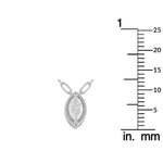 LB Exclusive 18K White Gold 0.50ct Diamond Pendant Necklace ANK-20512