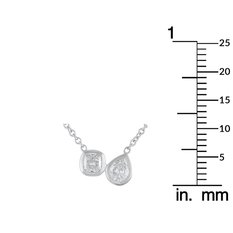 LB Exclusive 18K White Gold 1.0ct Diamond Necklace ANK-20672