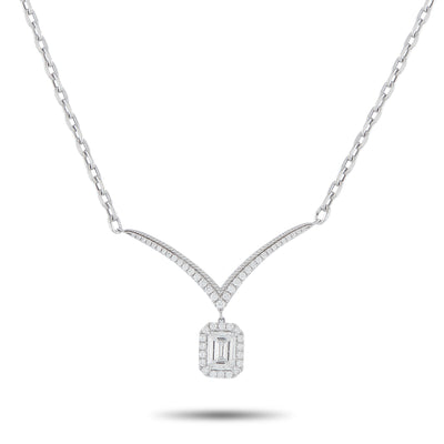 LB Exclusive 18K White Gold 1.33ct Diamond Necklace ANK-20060