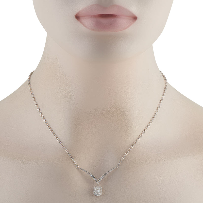 LB Exclusive 18K White Gold 1.33ct Diamond Necklace ANK-20060