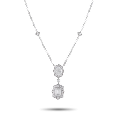 LB Exclusive 18K White Gold 2.76ct Diamond Necklace ANK-20061