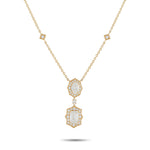 LB Exclusive 18K Yellow Gold 2.76ct Diamond Geometric Necklace ANK-20061-Y