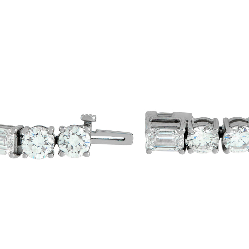 LB Exclusive 18K White Gold 13.10ct Diamond Tennis Bracelet ALB-18152-4