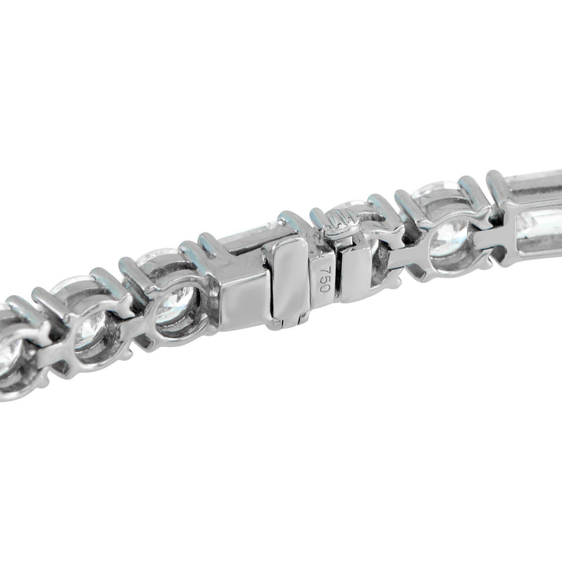 LB Exclusive 18K White Gold 13.10ct Diamond Tennis Bracelet ALB-18152-4