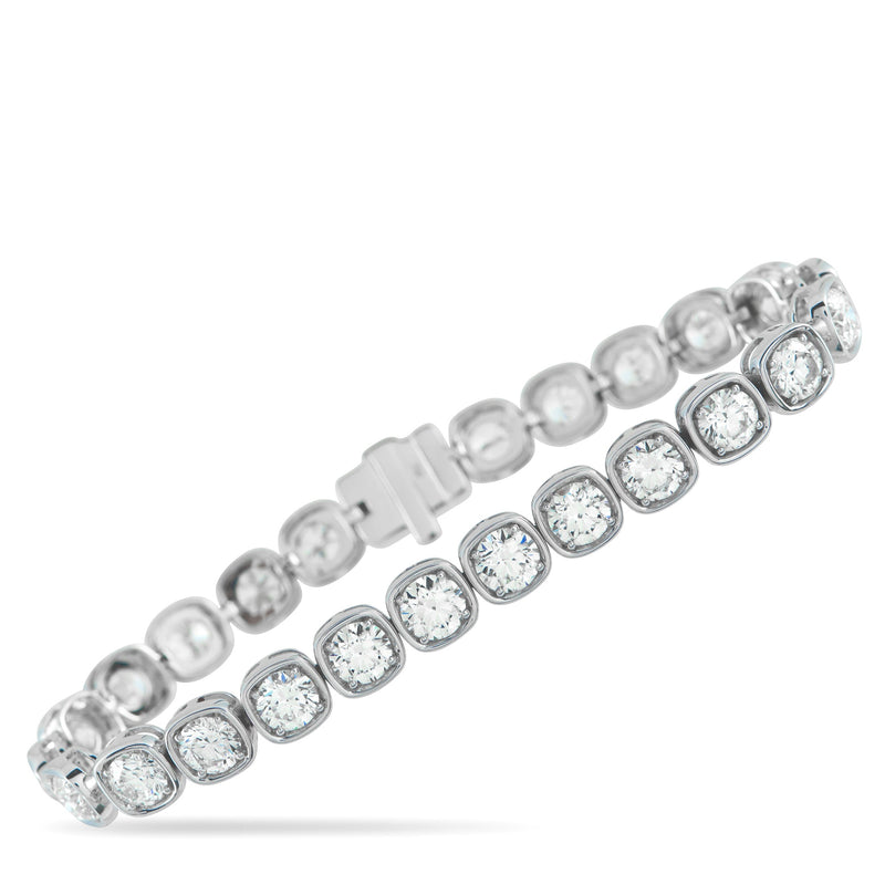 LB Exclusive 18K White Gold 13.40ct Diamond Bracelet ALB-19299-1