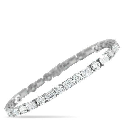 LB Exclusive 18K White Gold 19.85ct Diamond Tennis Bracelet ALB-18251