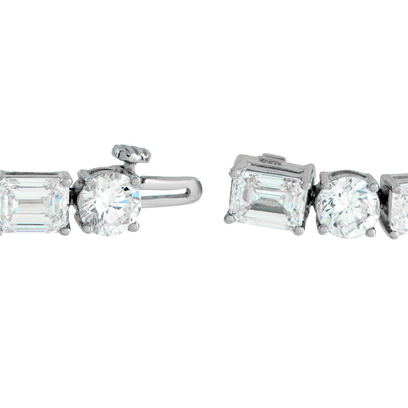 LB Exclusive 18K White Gold 19.85ct Diamond Tennis Bracelet ALB-18251