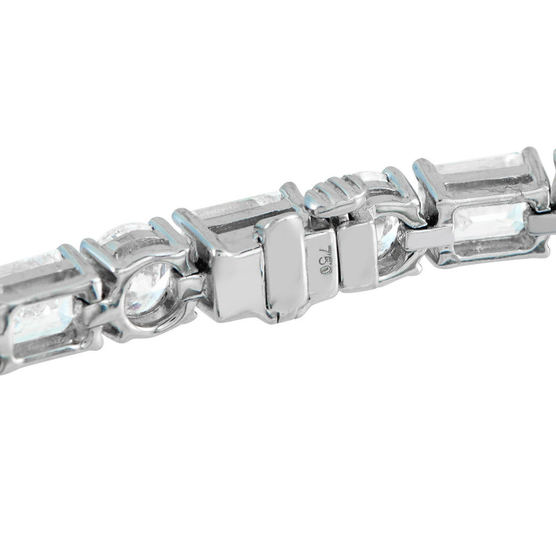 LB Exclusive 18K White Gold 19.85ct Diamond Tennis Bracelet ALB-18251
