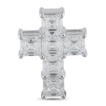 LB Exclusive 18K White Gold 3.80ct Diamond Cross Pendant ACR-19981